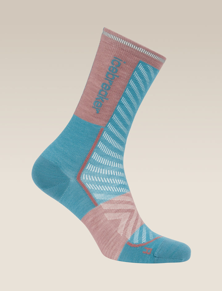 Womens Merino Blend Run+ Ultralight Crew Socks Topaz/Summit 0A56VM