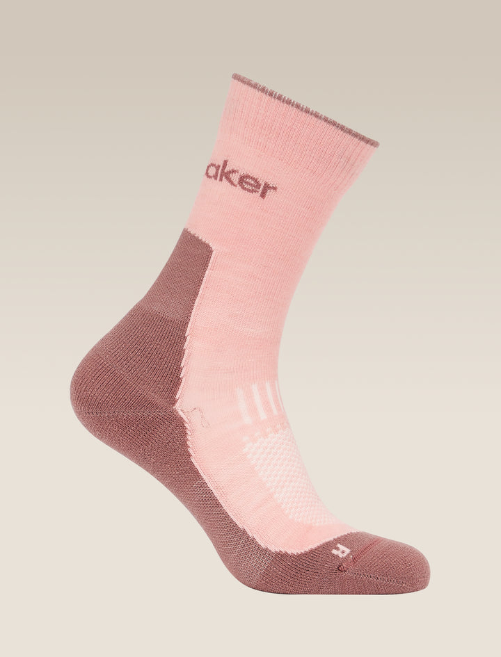 Womens Merino Hike+ Light Crew Socks Blush/Summit  0A578K