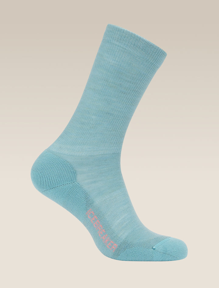 Womens Merino Lifestyle Light Crew Socks Hydro /Acid Pink IBN313