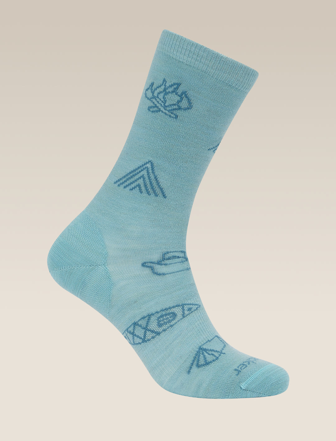 Womens Merino Lifestyle Ultralight Crew Socks Camp Essential Hydro/Topaz 0A574D
