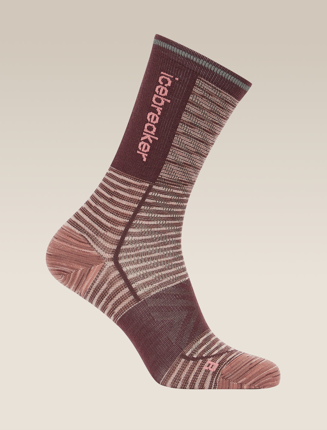 Womens Merino Blend Run+ Ultralight Crew Socks Summit FD Java/Acid Pink 0A578X