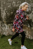Womens Georgie Rain Coat - Evie Kemp - Purple Fleur