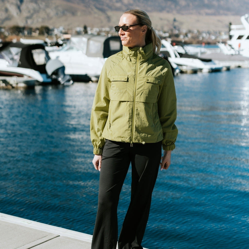 Womens Windbreaker Jacket Gracie Avocado