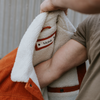 Mens Hammer Cord/Sherpa Jacket - Chestnut/White