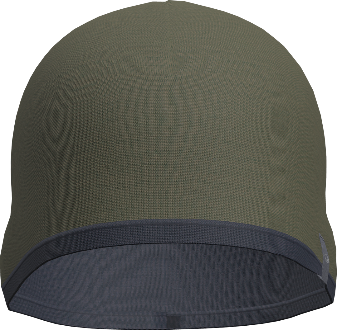 Adult Unisex Merino Reversible Pocket Hat Loden/Midnight Navy IBM200