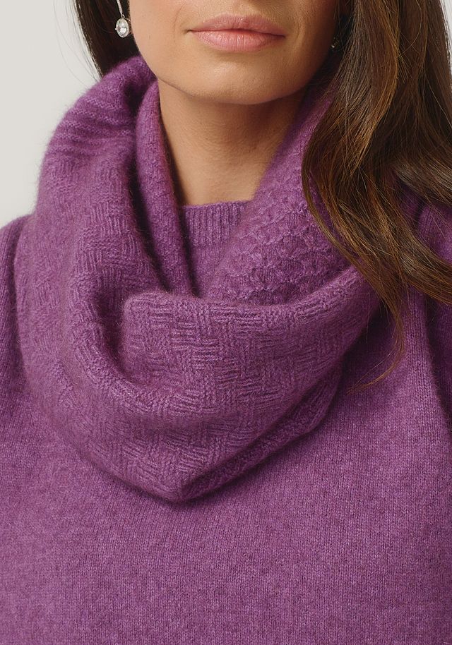 Womens Texture Loop Scarf Lilac 0319