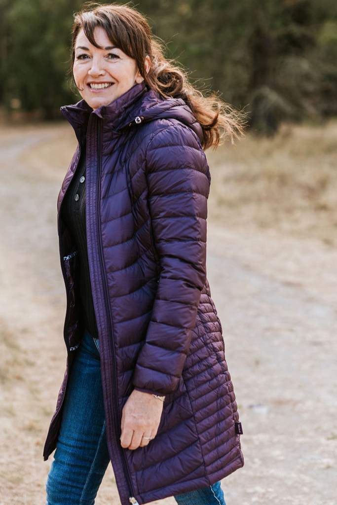 Womens Judy Packable Coat - Midnight Plum