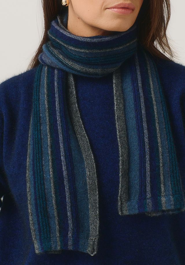 Unisex Ziggy Scarf Slate/Dusty Blue Multi 0645