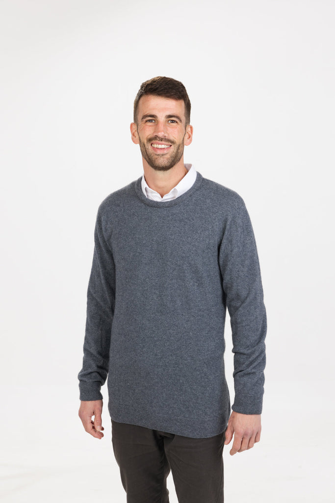 Mens Crew Neck Sweater Sky NB120