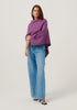 Womens Two Tone Poncho  Lilac/Slate 1623