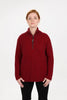 Womens Premium Possum half zip Berry MS4063