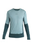 Mens 125 ZoneKnit™ Merino Blend Energy Wind LS Tee Fathom Green/Cloud Ray 0A56W8