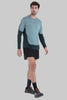Mens 125 ZoneKnit™ Merino Blend Energy Wind LS Tee Fathom Green/Cloud Ray 0A56W8