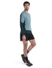 Mens 125 ZoneKnit™ Merino Blend Energy Wind LS Tee Fathom Green/Cloud Ray 0A56W8