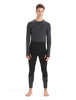 Mens 125 Zoneknit LS Crewe Thermal Jet Heather  A56H3