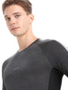 Mens 125 Zoneknit LS Crewe Thermal Jet Heather  A56H3