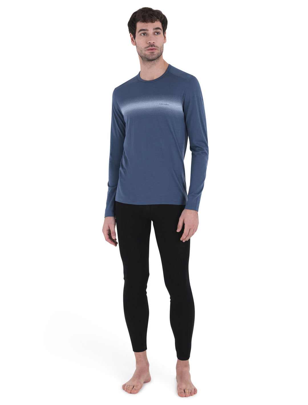 Mens Merino 200 Oasis LS Crewe Thermal Top Horizon Light