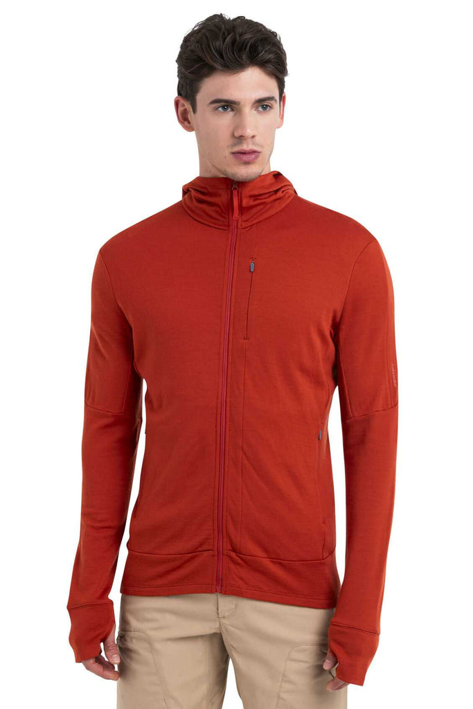 Mens Merino 260 Quantum IV LS Zip Hoodie Molten 0A56W2