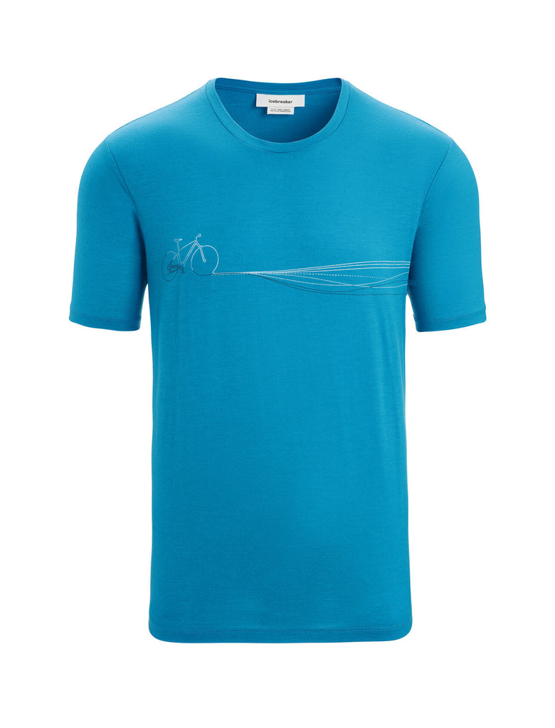 Mens Merino Tech Lite II Short Sleeve T-Shirt Cadence Paths Geo Blue 0A56N8