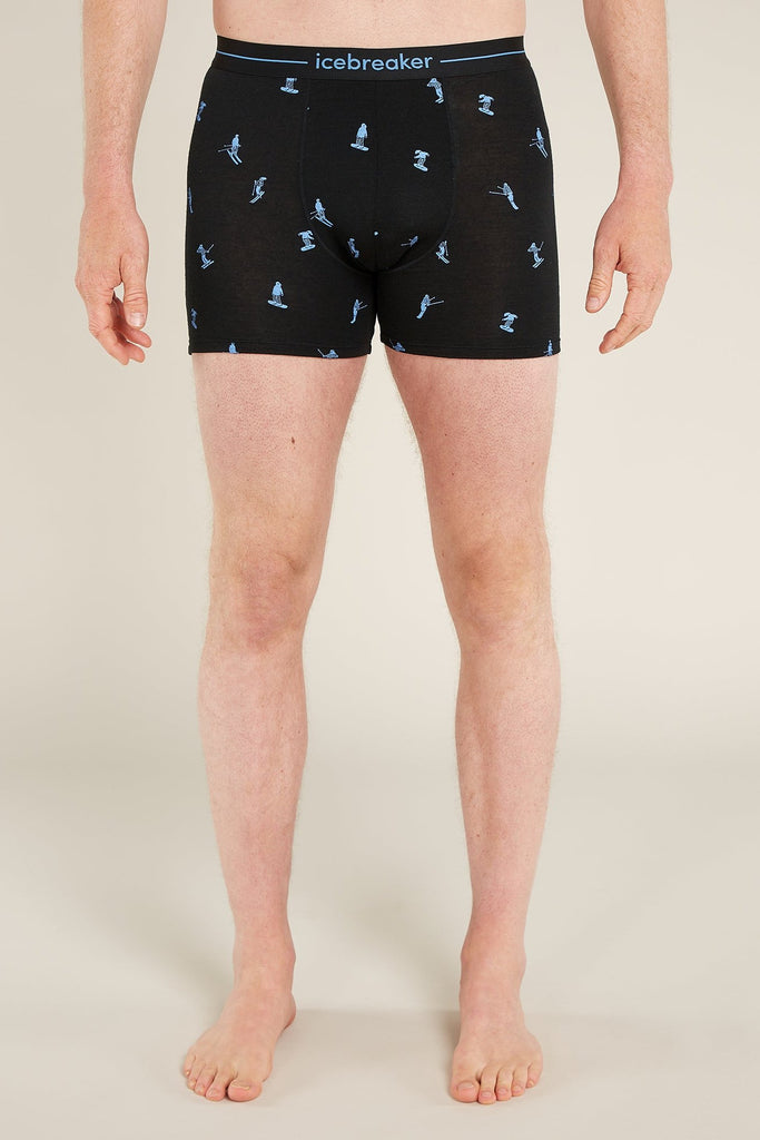 Mens Merino 150 Anatomica Boxers Snow Day Black 0A5734