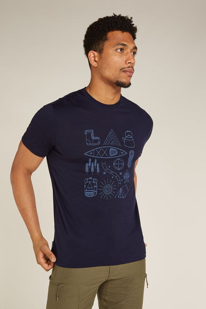 Mens Merino 150 Tech Lite SS T-Shirt Camp Essentials Midnight Navy 0A571X