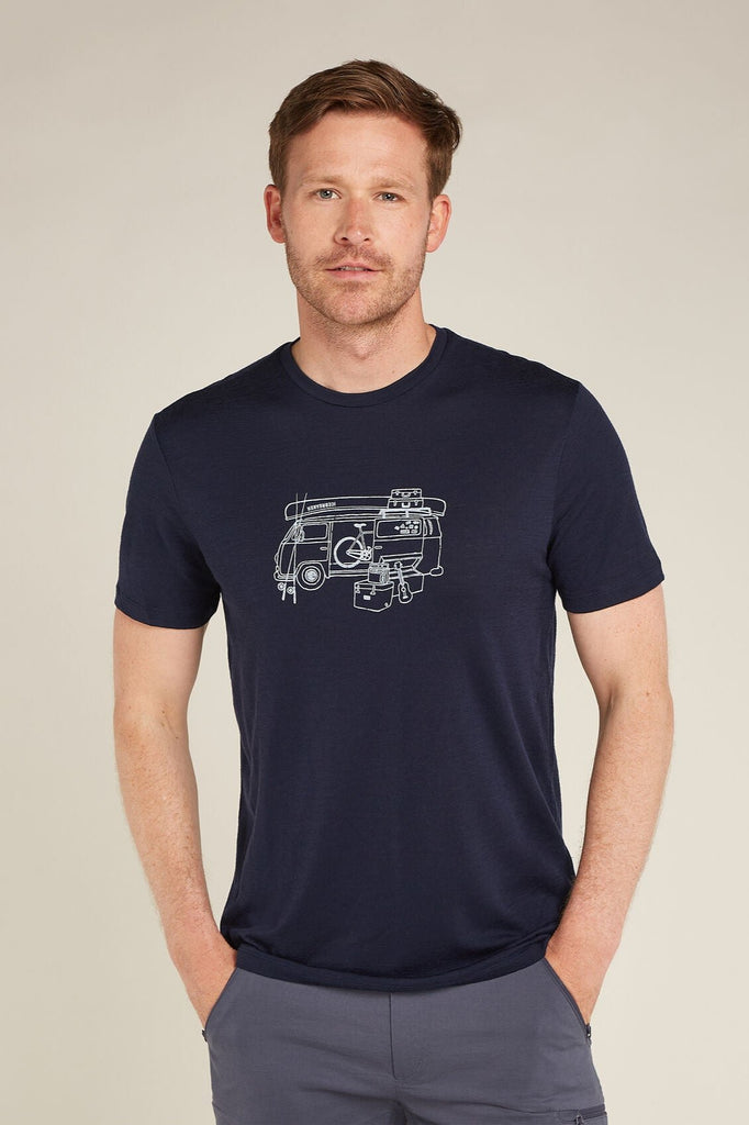 Mens Merino 150 Tech Lite Short Sleeve T-Shirt Van Life Midnight Navy 0A572G