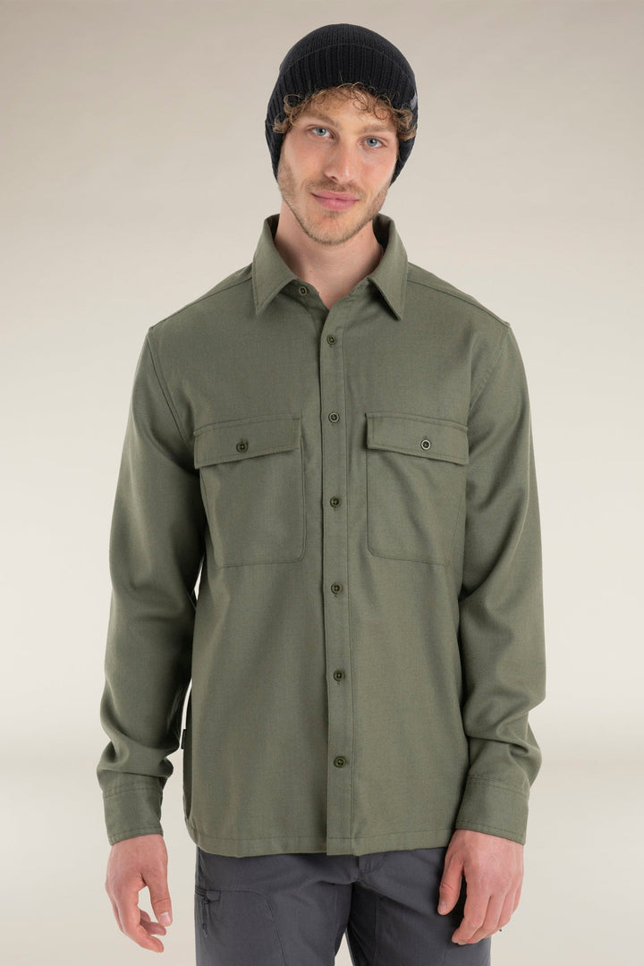 Mens Merino 200 Dawnder Long Sleeve Flannel Shirt