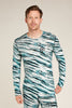 Mens Merino 200 Oasis LS Crewe Thermal Top POW AOP Snow 0A5733