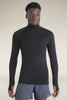 Mens Merino Blend 125 ZoneKnit™ LS Half Zip Thermal Top Black BA56VX