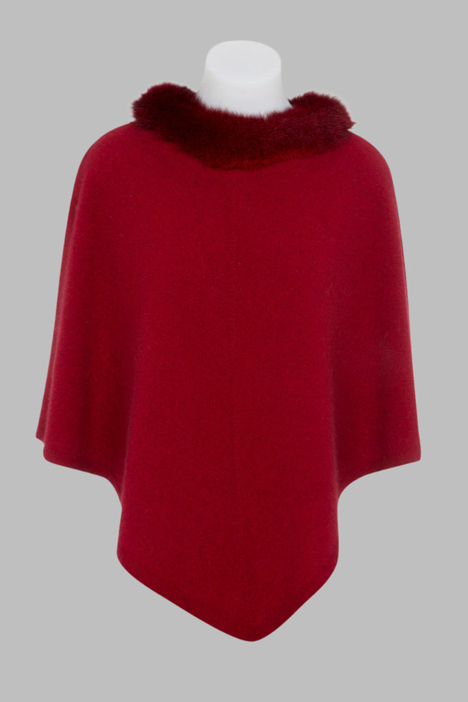 Womens Pure Possum Trim Ponch