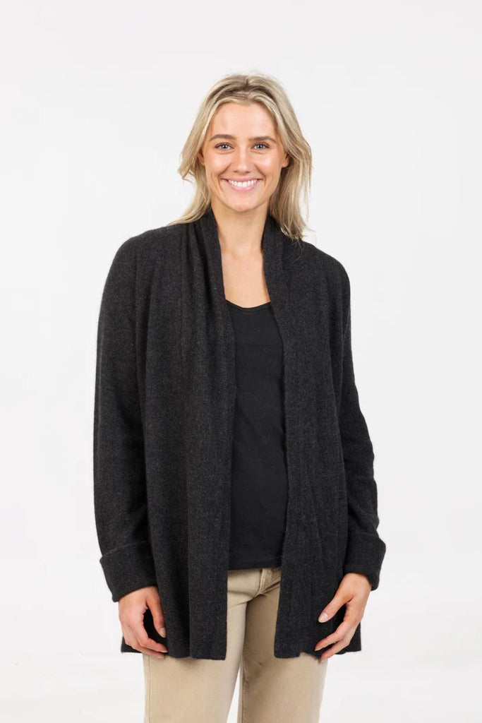 Womens Wrap Jacket Charcoal MNB498