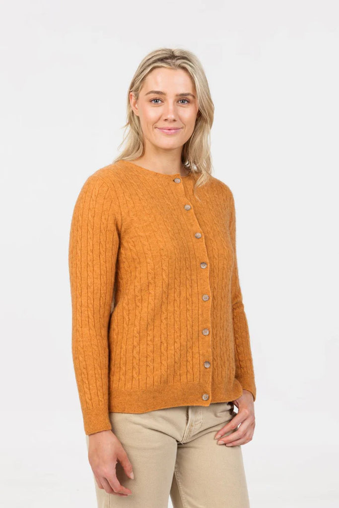 Womens Classic Crop Cable Jacket Ginger NB871