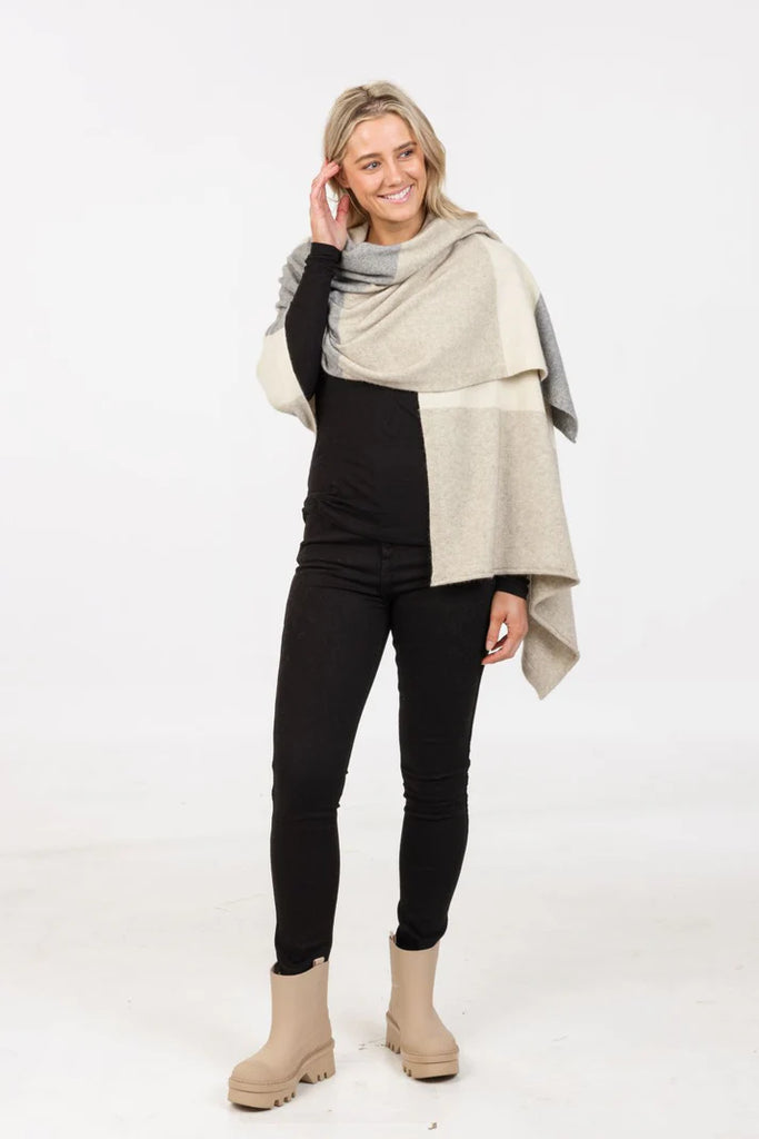Womens Travel Wrap Natural stripe NE815