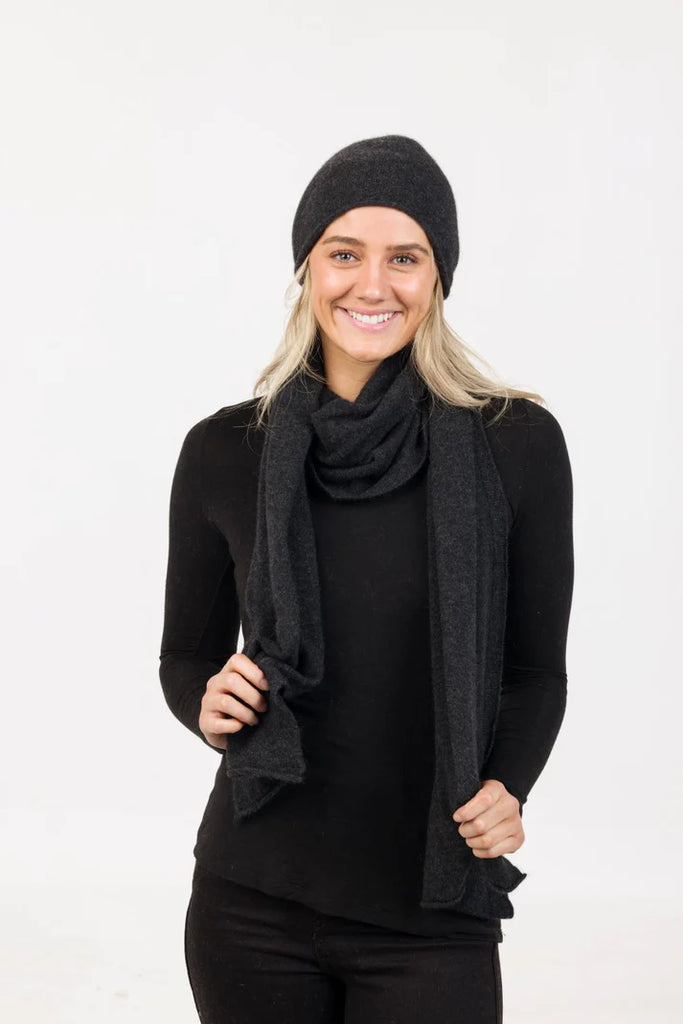 Womens Travel Beanie Charcoal NX825