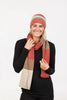 Womens Travel Beanie Rosewood Stripe NX825
