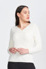 Womens LS V Rib Wrap Jumper Natural RM2055