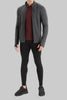 Mens Descender LS Zip  Jet Heather / Black 104853