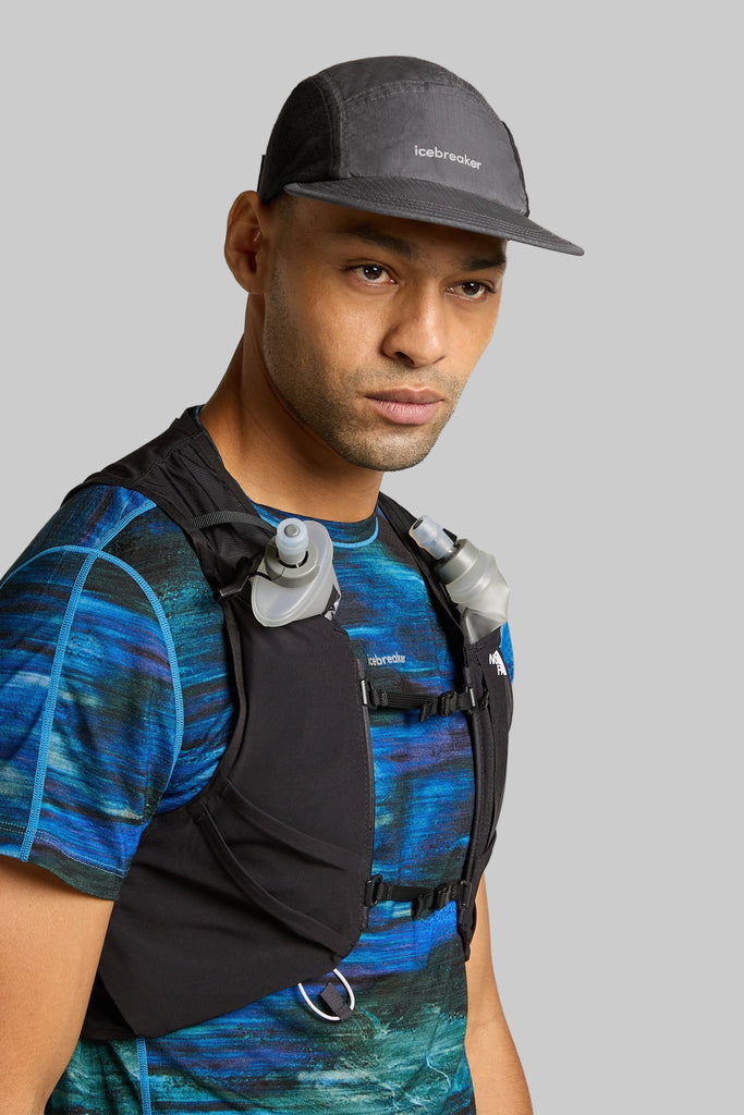 Unisex Shell+™ Cotton Windbreaker 5 Panel Cap Obsidian/Black 0A578E