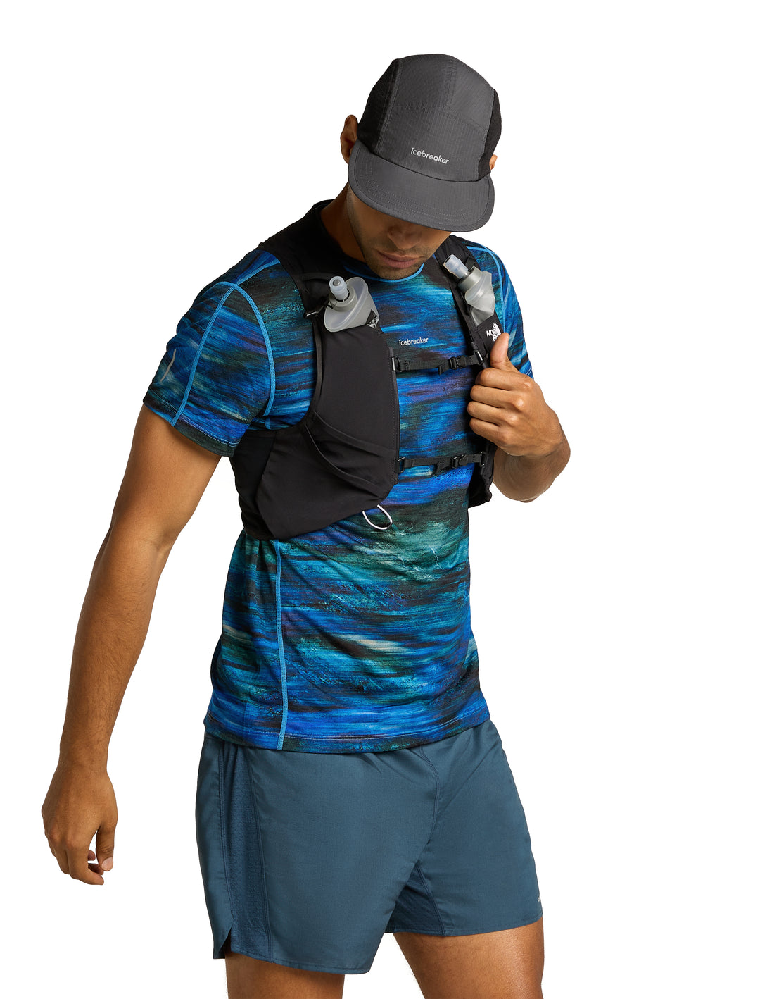 Unisex Shell+™ Cotton Windbreaker 5 Panel Cap Obsidian/Black 0A578E
