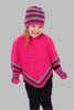 Kids Striped Poncho Peony NB711