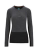 Womens 125 ZoneKnit™ Merino Blend LS Crewe Jet Heather/ Black 0A56H4