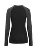 Womens 125 ZoneKnit™ Merino Blend LS Crewe Jet Heather/ Black 0A56H4
