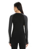 Womens 125 ZoneKnit™ Merino Blend LS Crewe Jet Heather/ Black 0A56H4