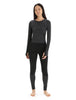 Womens 125 ZoneKnit™ Merino Blend LS Crewe Jet Heather/ Black 0A56H4