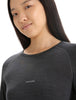 Womens 125 ZoneKnit™ Merino Blend LS Crewe Jet Heather/ Black 0A56H4