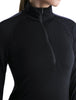 Womens 125 ZoneKnit™ LS Half Zip Thermal Top Black BA56XF