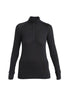 Womens 125 ZoneKnit™ LS Half Zip Thermal Top Black BA56XF