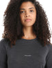 Womens 125 ZoneKnit™ Merino SS Crewe Thermal Top Jet Heather 0A56H8