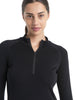 Womens 300 MerinoFine™ Polar LS Half Zip Thermal Top Black IBBA56SL