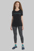 Womens Merino 150 Tech Lite II Short Sleeve T-Shirt Camping Lines Black 0A56TE